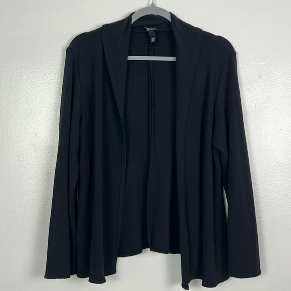 Eileen Fisher Women’s Large Open Front Wool Blend Cardigan Sweater - Picture 1 of 5